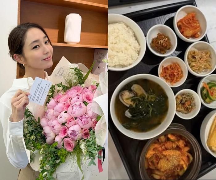 Lee Min Jung khoe ảnh vào bếp.