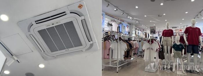 Tại cửa hàng Yody có địa chỉ tại phường Dương Nội, mặc dù không nhiều khách hàng nhưng các thiết bị đèn chiếu sáng bật toàn bộ, điều hòa vận hành ở nhiệt độ 24°C cùng hệ thống đèn LED cỡ lớn sáng rực cả hai tầng. 