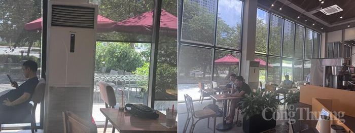Tại Highlands Coffee ở phường Hà Đông, vào buổi sáng thời điểm lượng khách chưa đông, nhiều bàn vẫn bỏ trống nhưng toàn bộ hệ thống điều hòa âm trần cassette cùng điều hòa cây Daikin vẫn được duy trì ở mức 21°C. Cùng với đó, hệ thống đèn chiếu sáng trong khu vực phục vụ khách hàng được bật đồng loạt, dù công suất khai thác thực tế chưa cao.