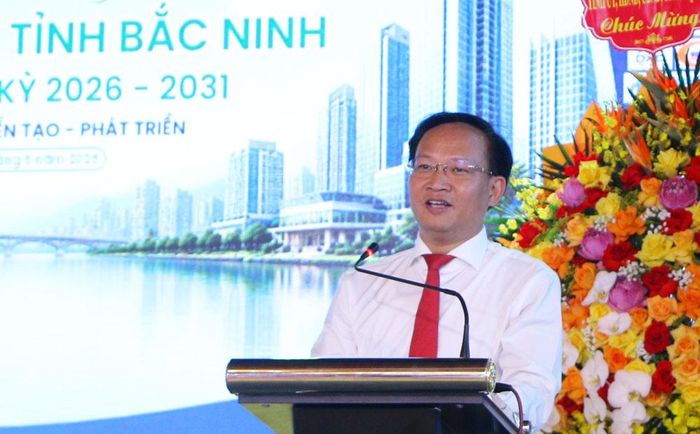 Đồng chí Phạm Văn Thịnh, Ủy viên Ban Thường vụ Tỉnh ủy, Phó Chủ tịch UBND tỉnh phát biểu chỉ đạo tại Đại hội đại biểu Hội Kiến trúc sư tỉnh Bắc Ninh lần thứ I, nhiệm kỳ 2026-2030.