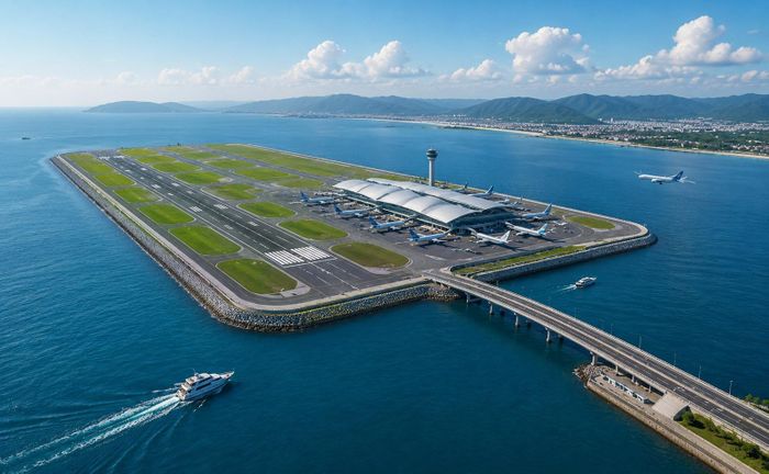Nếu được chấp nhận triển khai, đây sẽ là sân bay đầu tiên được xây dựng hoàn toàn trên mặt nước. Ảnh minh họa