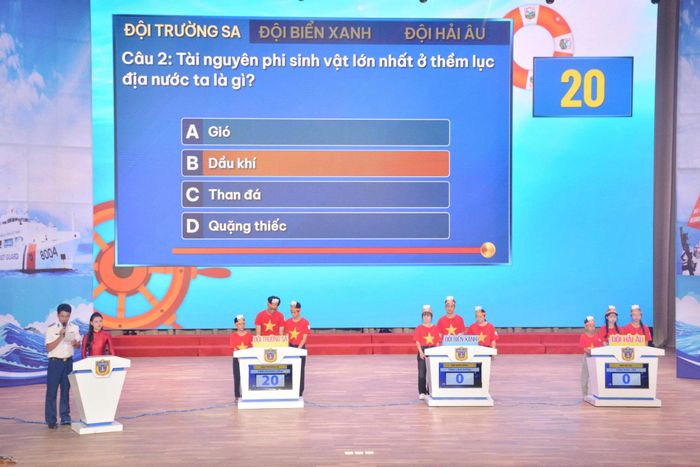 Các đội tham gia trả lời các phần thi