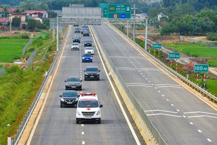 Tuyến cao tốc Mai Sơn - Quốc lộ 45. Nguồn ảnh: Báo Lao Động