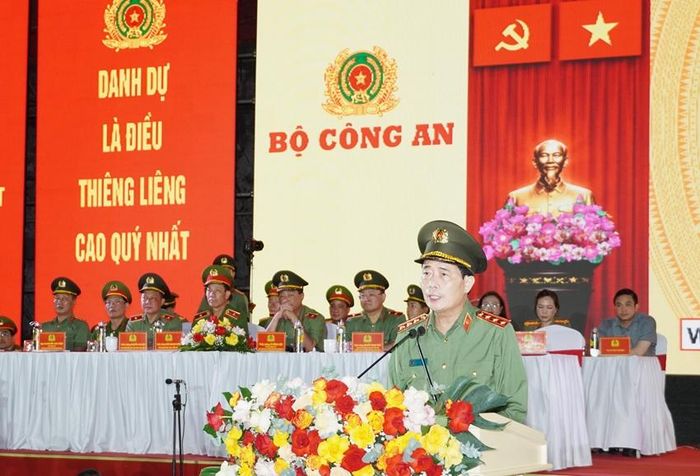 Thượng tướng Lê Quốc Hùng, UVTW Đảng, Thứ trưởng Bộ Công an phát biểu chỉ đạo tại lễ khai mạc
