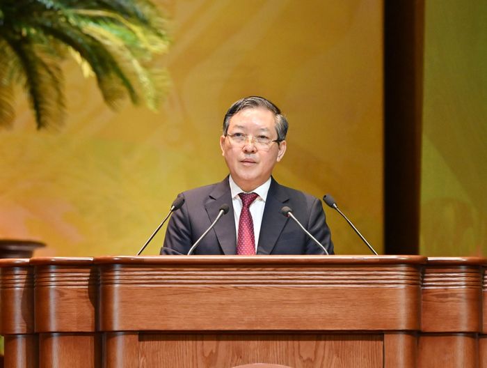 Chủ tịch Ban Chấp hành Trung ương Hội Nông dân Việt Nam Lương Quốc Đoàn phát biểu