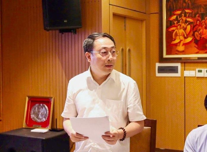 Cục trưởng Cục Đăng ký giao dịch bảo đảm và bồi thường Nhà nước (Bộ Tư pháp) Lê Vệ Quốc phát biểu tại buổi thẩm định