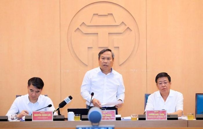 Chủ tịch UBND TP Hà Nội Vũ Đại Thắng, Trưởng Ban Tổ chức Hội nghị xúc tiến đầu tư năm 2026 phát biểu tại cuộc họp. Ảnh: Hanoi.gov.