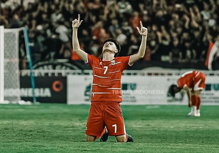 Reno Salampessy của U19 Indonesia là người mở tỷ số trận đấu. Ảnh: Facebook/@Timnas Indonesia