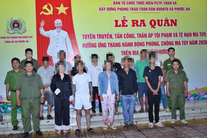 Công an các xã Phước Thái, An Phước, Phước An... phối hợp cùng các lực lượng phòng chống ma túy bắt giữ các đối tượng.
