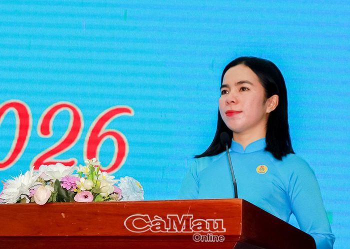 .Phó Chủ tịch Thường trực LĐLĐ tỉnh Ngô Diễm Phúc, Trưởng ban Tổ chức cuộc thi, ghi nhận sự tham gia tích cực của các cấp công đoàn, đoàn viên và người lao động.