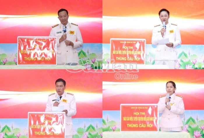 Ở phần thi trả lời câu hỏi, đa số thí sinh thể hiện sự bình tĩnh, tự tin, nắm chắc chủ trương của Đảng, đồng thời biết vận dụng sáng tạo vào điều kiện thực tế tại đơn vị, địa bàn công tác.