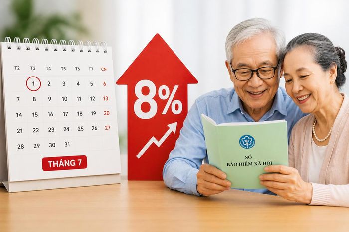 Từ ngày 1/7/2026, lương hưu, trợ cấp bảo hiểm xã hội và trợ cấp hằng tháng được điều chỉnh tăng 8%. Ảnh minh họa
