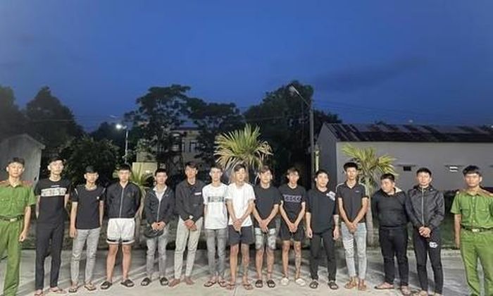 Các đới tượng bị cơ quan Công an tạm giữ. Ảnh TH.