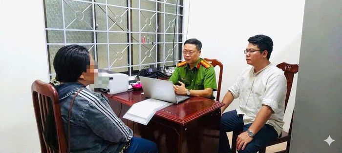 Công an làm việc với Thương.