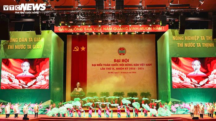 Đại hội đại biểu toàn quốc Hội Nông dân Việt Nam lần thứ IX diễn ra từ ngày 7-8/6. (Ảnh: Lê Minh)
