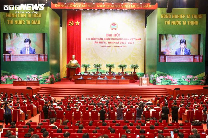Quang cảnh Đại hội đại biểu toàn quốc Hội Nông dân Việt Nam lần thứ IX, nhiệm kỳ 2026 - 2031.