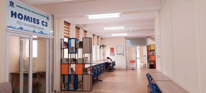 Khu vực Homie C3 (Khoa Pháp) phục vụ thí sinh nghỉ giữa hai buổi thi. Ảnh: ND