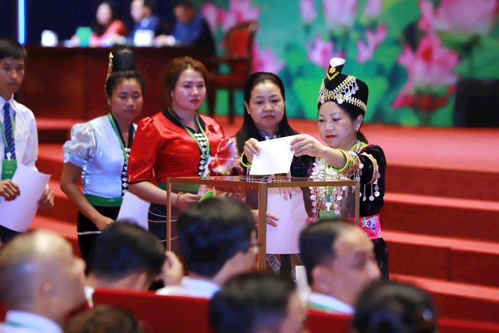 Các đại biểu tham gia bầu Ban Chấp hành Trung ương Hội Nông dân Việt Nam khóa IX. Ảnh: CTV.