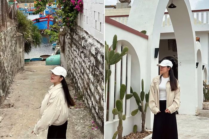 Bạn Đặng Kim Thư (23 tuổi, quê Đắk Lắk) từng vượt 17km để đến làng Lò vào dịp Tết năm nay, bị nơi này "hút hồn" bởi vẻ đẹp nguyên sơ, mát mẻ. Ảnh: NVCC