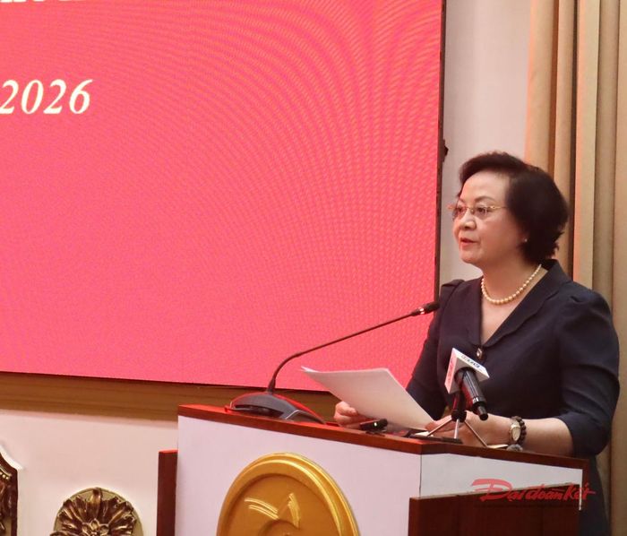 Bà Phạm Thị Thanh Trà, Bí thư Trung ương Đảng, Phó Thủ tướng Chính phủ, Trưởng Ban Chỉ đạo 515 quốc gia phát biểu khai mạc hội thảo. Ảnh: T.Luân.
