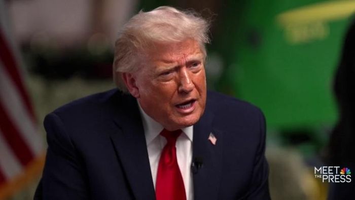  Tổng thống Mỹ Donald Trump trả lời phỏng vấn của đài NBC. Ảnh: NBC NEWS 