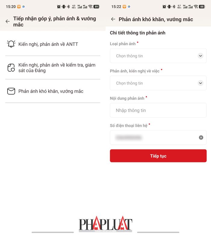 Gửi yêu cầu điều chỉnh thông tin chưa chính xác trên VNeID. Ảnh: MINH HOÀNG