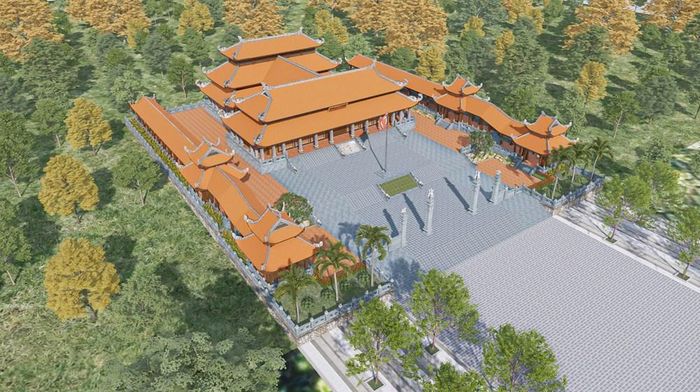 Tổng thể cảnh quan không gian tâm linh thuộc Khu sinh thái văn hóa Đá Thiên