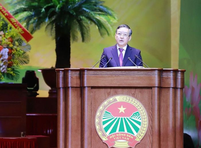 Ủy viên Trung ương Đảng, Bí thư Đảng ủy, Chủ tịch Trung ương Hội Nông dân Việt Nam Lương Quốc Đoàn phát biểu khai mạc