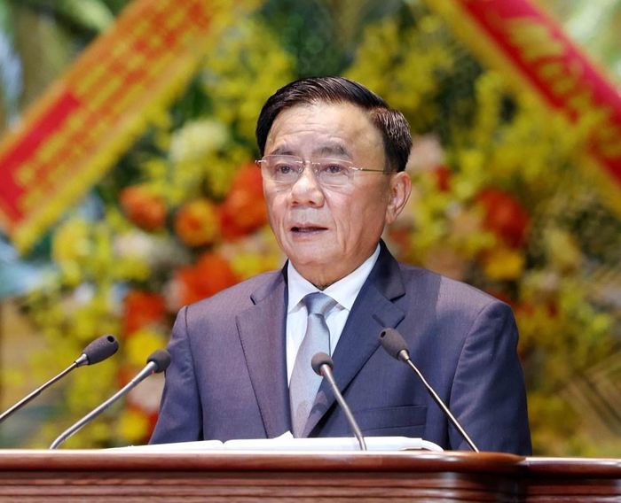 Ủy viên Bộ Chính trị, Thường trực Ban Bí thư Trần Cẩm Tú phát biểu ý kiến tại phiên trọng thể Đại hội. Ảnh: TTXVN