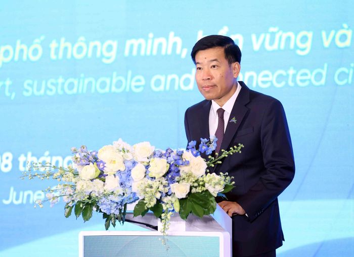 Thứ trưởng Bộ Ngoại giao Nguyễn Mạnh Cường phát biểu. Ảnh: An Đăng - TTXVN