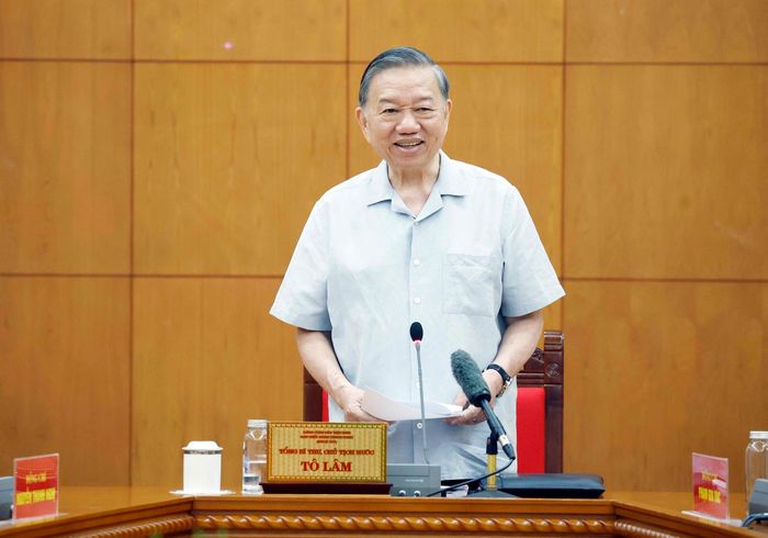 Tổng Bí thư, Chủ tịch nước Tô Lâm phát biểu chỉ đạo. Ảnh: Thống Nhất – TTXVN