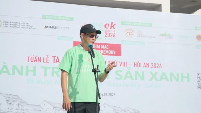 Ông Nguyễn Đức Bình - Bí thư Đảng ủy, Chủ tịch Hội đồng nhân dân phường Hội An phát biểu tại sự kiện.