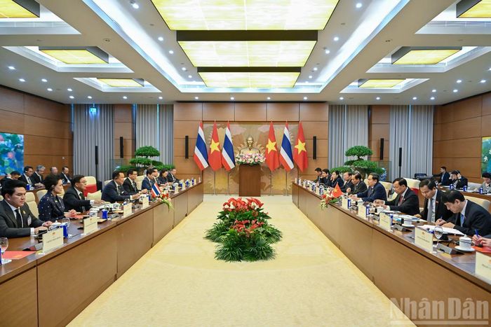 Quang cảnh hội kiến tại Nhà Quốc hội.