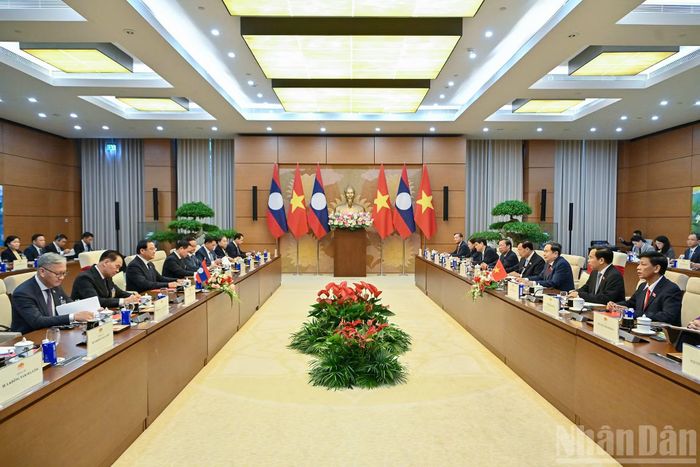 Quang cảnh hội kiến tại Nhà Quốc hội.