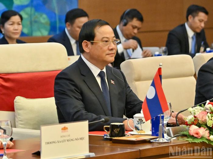 Thủ tướng Lào Sonexay Siphandone tại hội kiến.