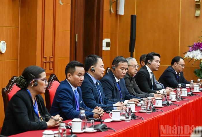 Đại biểu chính đảng các nước ASEAN dự cuộc tiếp. (Ảnh: DUY LINH)