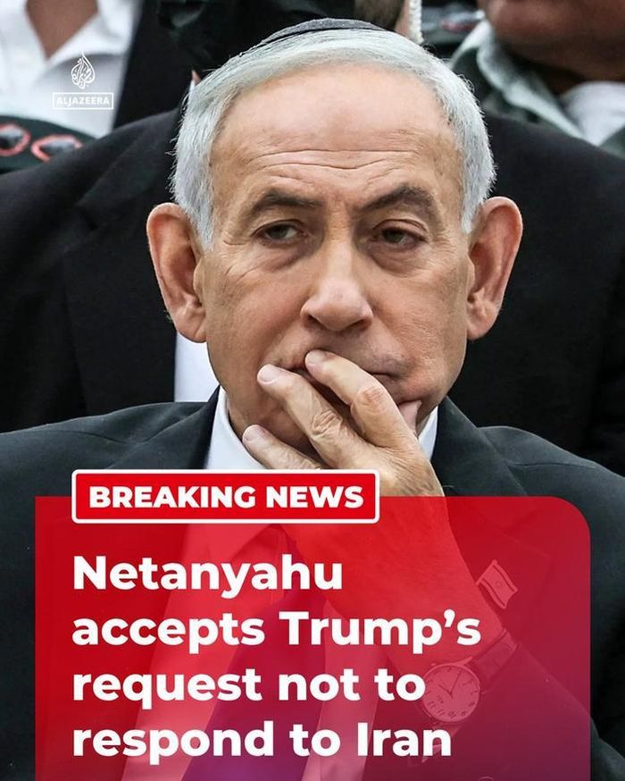 Thủ tướng Israel Benjamin Netanyahu dường như đã chấp thuận yêu cầu của nhà lãnh đạo Mỹ. Ảnh: Al Jazeera