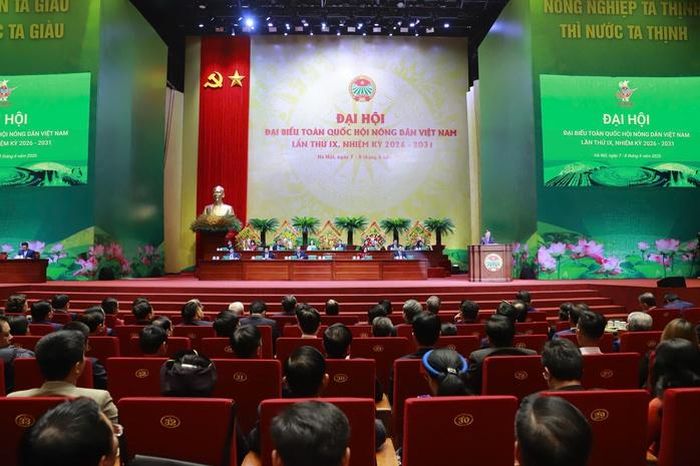 Quang cảnh khai mạc Đại hội đại biểu toàn quốc Hội Nông dân Việt Nam lần thứ IX. Ảnh: BTC