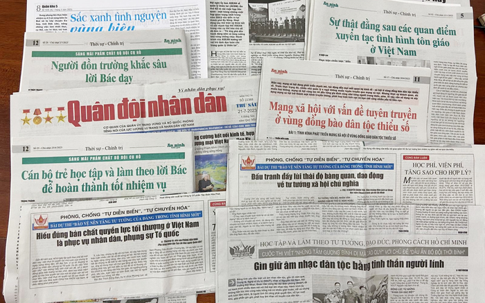 Các cơ quan báo chí thường xuyên đăng tải nhiều tin, bài phản bác các quan điểm sai trái, thù địch. Ảnh: bienphong.com.vn