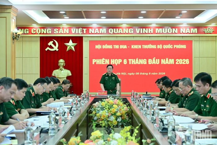 Đại tướng Nguyễn Trọng Nghĩa chủ trì phiên họp.