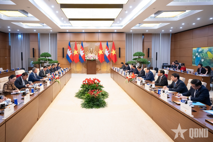 Quang cảnh cuộc hội kiến. Ảnh: HIẾU THẮNG