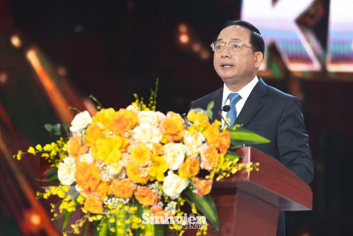 Ông Trịnh Văn Quyết - Ủy viên Bộ Chính trị, Bí thư Trung ương Đảng, Trưởng ban Tuyên giáo và Dân vận Trung ương, phát biểu tại Lễ ra mắt Kênh Truyền hình Thể thao VTV6.