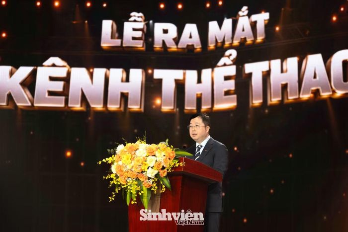 Ông Nguyễn Thanh Lâm - Ủy viên Trung ương Đảng, Tổng Giám đốc Đài Truyền hình Việt Nam, chia sẻ về định hướng phát triển của Kênh Thể thao VTV6.