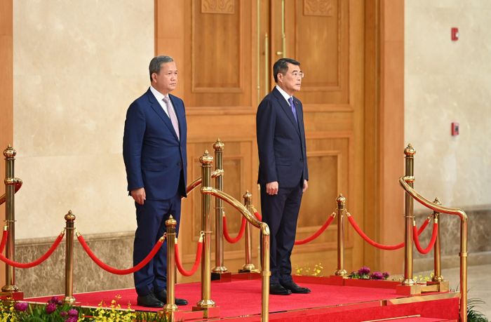  Thủ tướng Lê Minh Hưng chủ trì đón chính thức Thủ tướng Hun Manet. Ảnh: ĐỖ TRUNG 