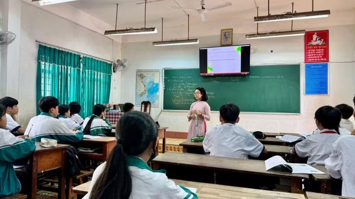 Một tiết dạy của giáo viên thuộc UBND TP Buôn Ma Thuột cũ. (Ảnh: Thành Tâm)