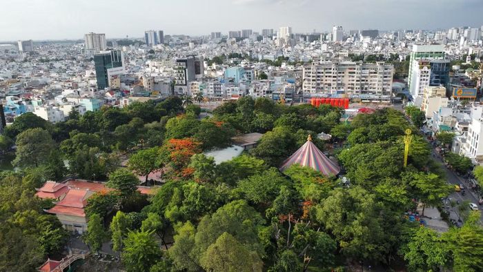 Công viên Lê Thị Riêng (phường Hòa Hưng, TPHCM) có diện tích khoảng 8 ha. Ảnh: Lê Tiến