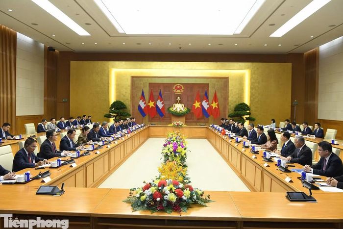 Toàn cảnh cuộc hội đàm. Ảnh: Như Ý