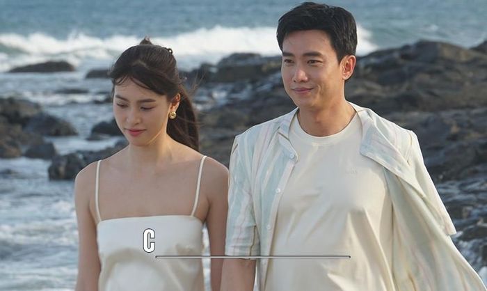 Quốc Trường và hoa hậu Tiểu Vy trong "Ốc mượn hồn".