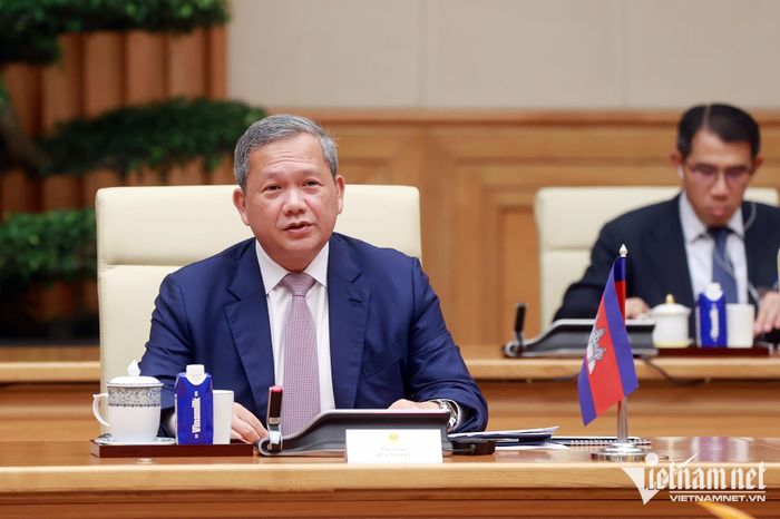 Thủ tướng Campuchia Hun Manet tại hội đàm