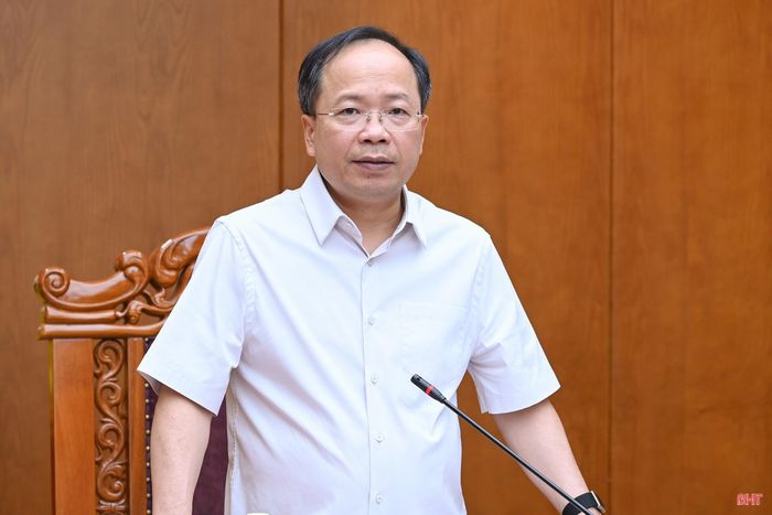 Đồng chí Nguyễn Duy Lâm - Ủy viên Trung ương Đảng, Bí thư Tỉnh ủy, Trưởng Đoàn ĐBQH tỉnh kết luận cuộc họp.